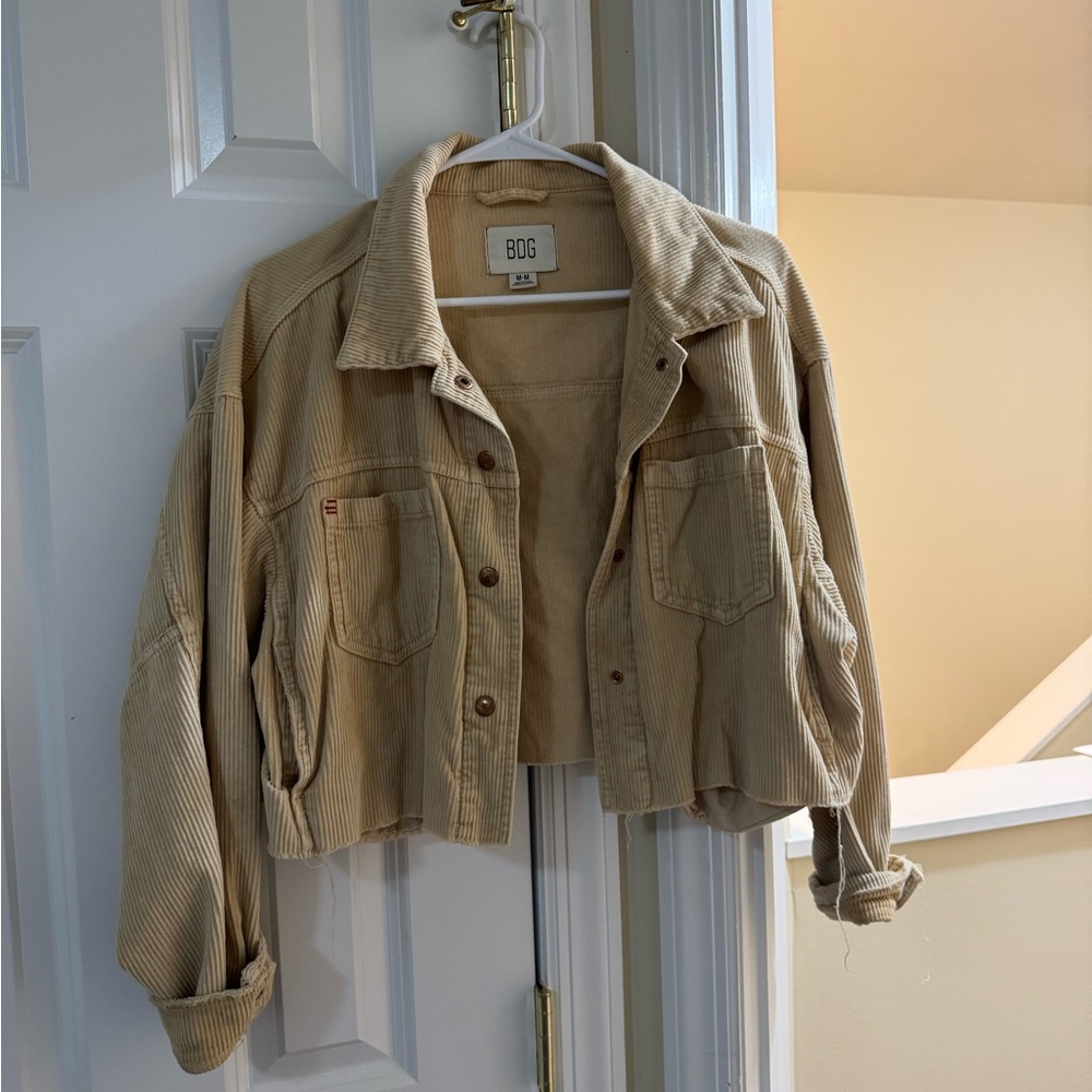 BDG Tan Utility Jacket with Structured Shoulders